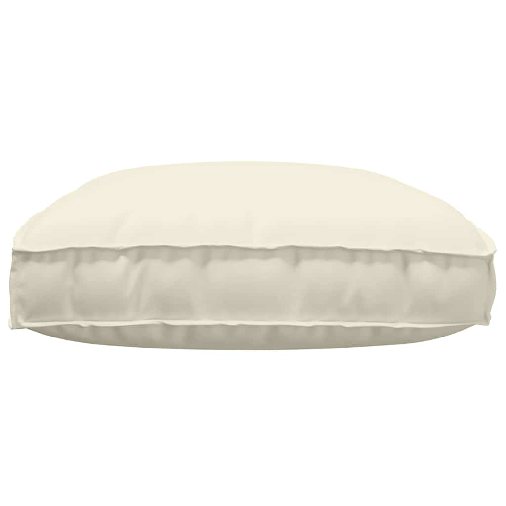 vidaXL Μαξιλάρι παλέτας για κάθισμα Κρεμ 120 x 80 x 12 cm