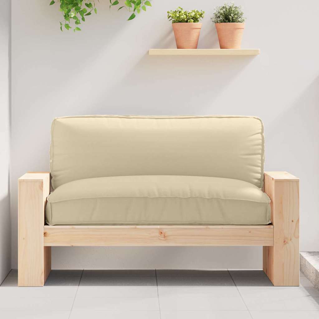 vidaXL Μαξιλάρι παλέτας για κάθισμα Μπεζ 120 x 80 x 12 cm