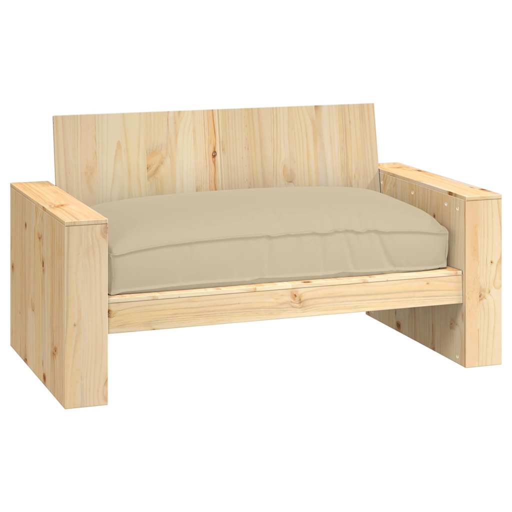 vidaXL Μαξιλάρι παλέτας για κάθισμα Μπεζ 120 x 80 x 12 cm