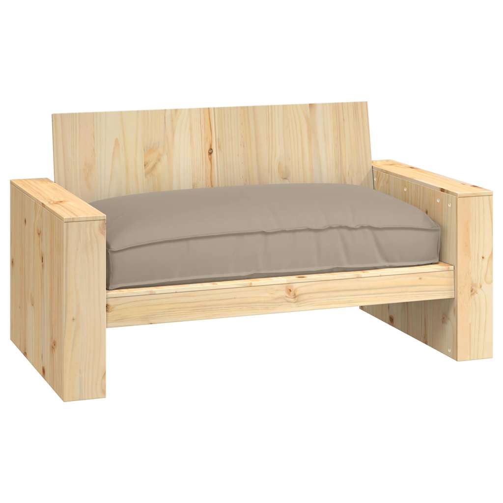 vidaXL Μαξιλάρι παλέτας για κάθισμα Taupe 120 x 80 x 12 cm