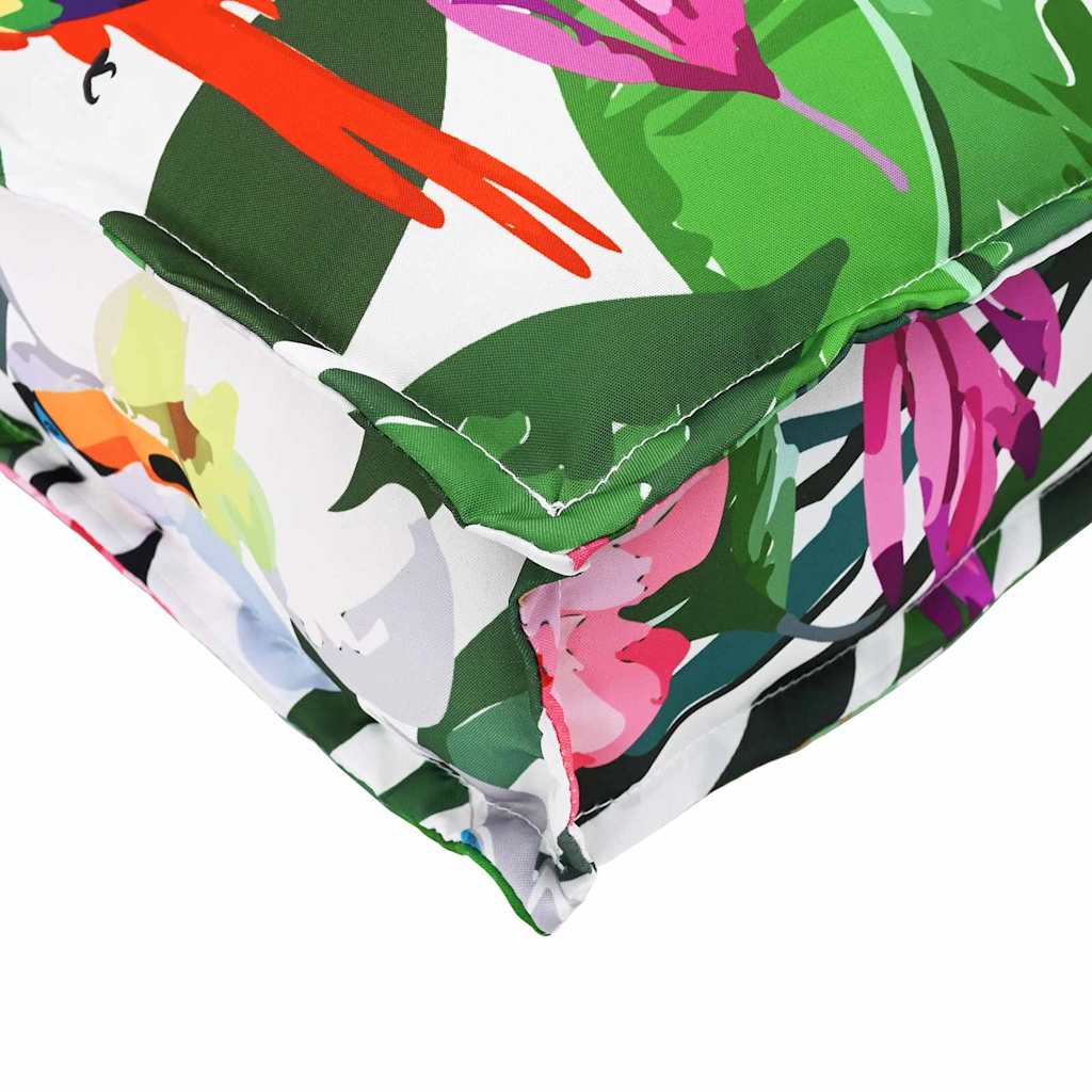 vidaXL Μαξιλάρι παλέτας για κάθισμα Floral Πολύχρωμο 120 x 80 x 12 cm