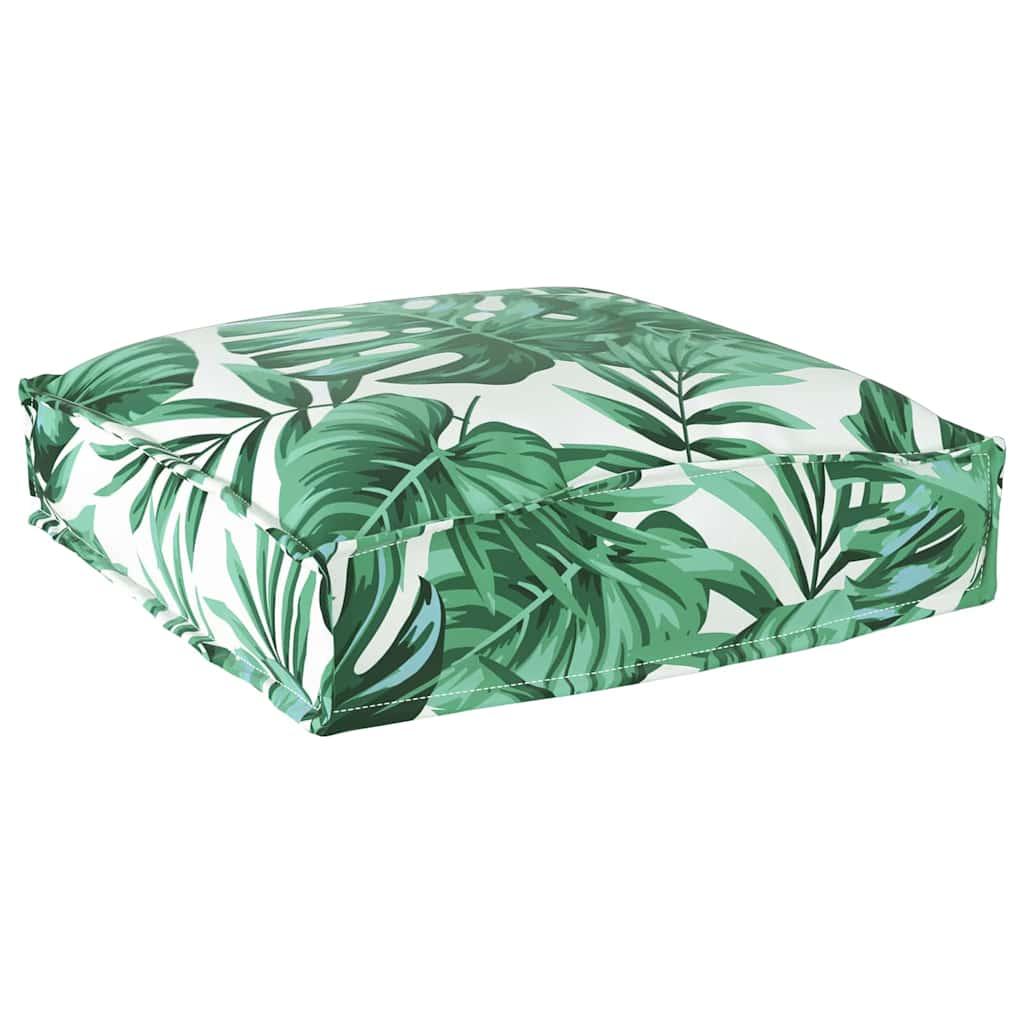 vidaXL Μαξιλάρι παλέτας για κάθισμα Floral 4 pcs Μοτίβο φύλλων
