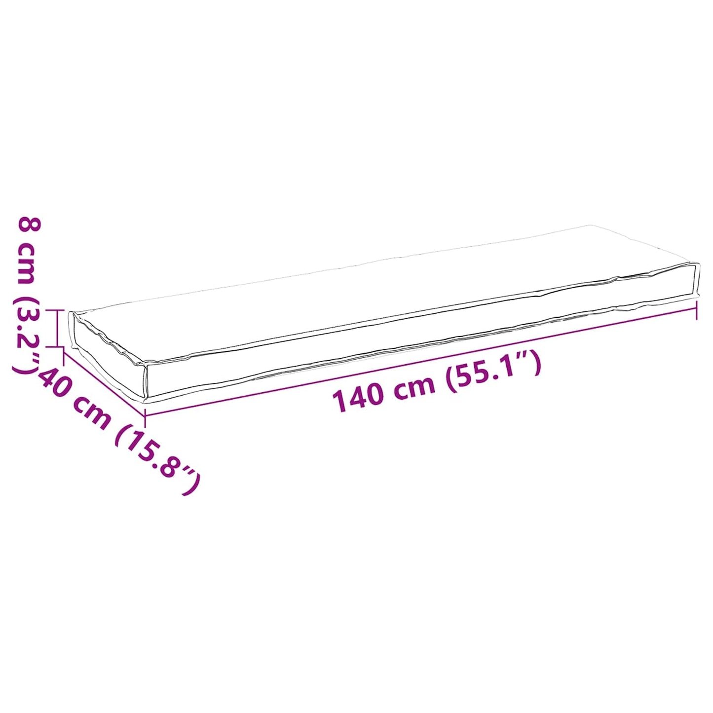 vidaXL Μαξιλάρι Taupe 140 x 40 x 8 εκ. Ύφασμα Όξφορντ