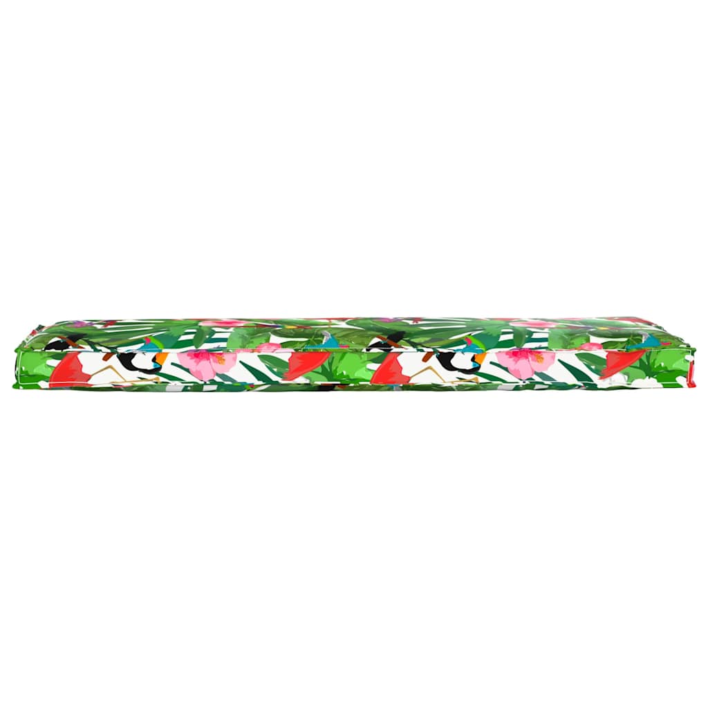 vidaXL Μαξιλάρι παλέτας για πάγκο Floral Πολύχρωμο 140 x 40 x 8 εκ.