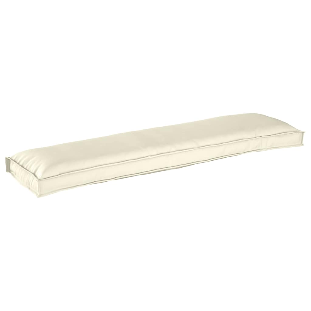 vidaXL Μαξιλάρι παλέτας για πάγκο Κρεμ 150 x 40 x 8 εκ. Ύφασμα Oxford