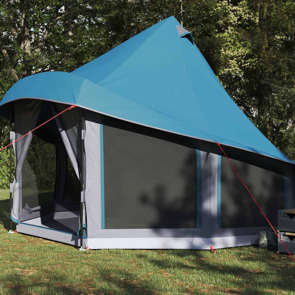 vidaXL Οικογενειακή Τέντα Tipi Μπλε για 6 Άτομα, Υδατοαπωθητική