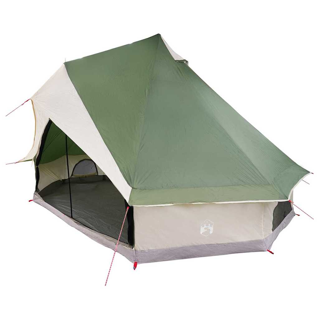 vidaXL Οικογενειακή Σκηνή Τίπι Πράσινο, Μπεζ 400 x 346 x 250 εκ.
