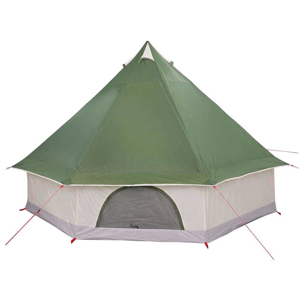 vidaXL Οικογενειακή Σκηνή Τίπι Πράσινο, Μπεζ 400 x 346 x 250 εκ.