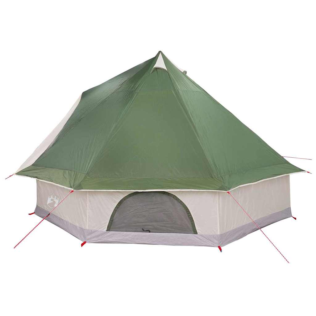vidaXL Οικογενειακή Σκηνή Τίπι Πράσινο, Μπεζ 400 x 346 x 250 εκ.