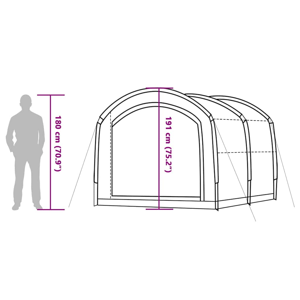 vidaXL Σκηνή με στέγη Πράσινο 268 x 240 x 191 cm Πολυεστέρας