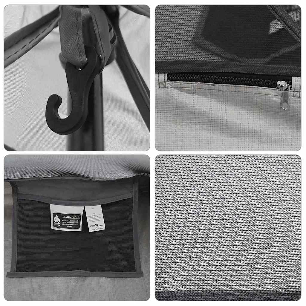 vidaXL Εσωτερική σκηνή Μαύρο 240 x 160 x 133 εκ Πλέγμα