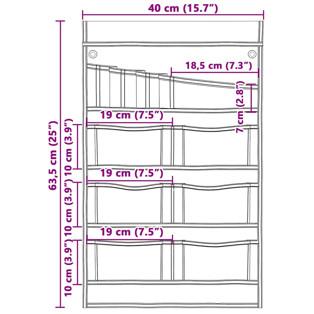 vidaXL Τσάντα Αποθήκευσης Μαύρο, Μπλε 63.5 x 40 εκ Οξφόρδη