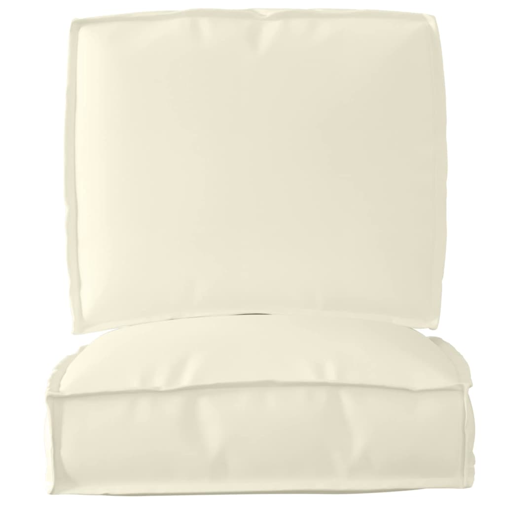 vidaXL Σετ Μαξιλαριών Πάγου 2 pcs Κρεμ 50 x 50 x 12 cm Ύφασμα Oxford