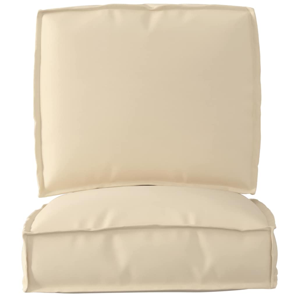 vidaXL Σετ Μαξιλαριών Πάγου 2 pcs Μπεζ 50 x 50 x 12 cm Ύφασμα Oxford