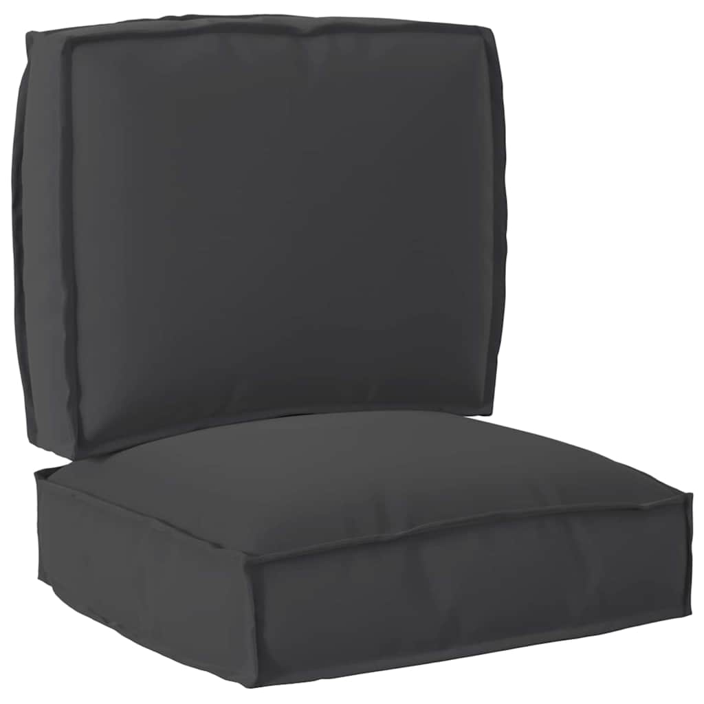 vidaXL Σετ Μαξιλαριών Πάγου 2 pcs Μαύρο 50 x 50 x 12 cm Ύφασμα Oxford