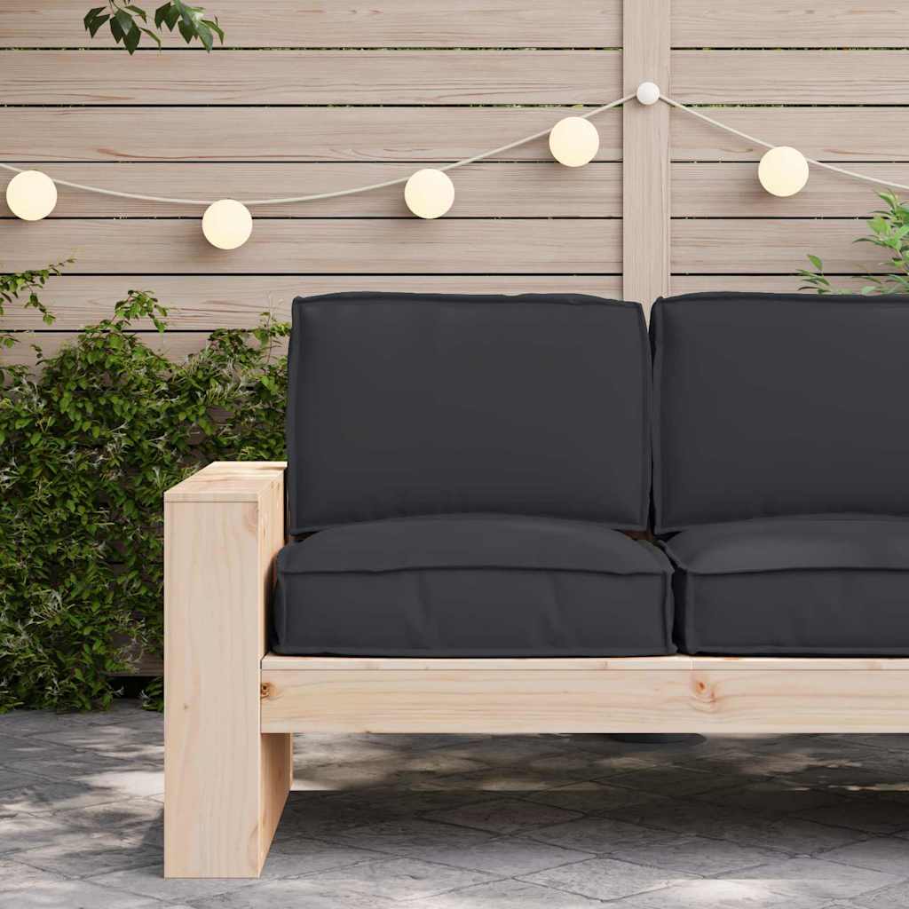 vidaXL Σετ Μαξιλαριών Πάγου 2 pcs Μαύρο 60 x 60 x 12 cm Ύφασμα Oxford