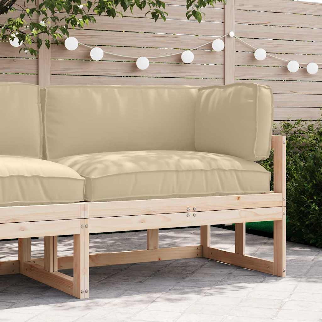 vidaXL Σετ Μαξιλαριών Πάγου 3 pcs Μπεζ 120 x 80 x 12 cm Ύφασμα Oxford