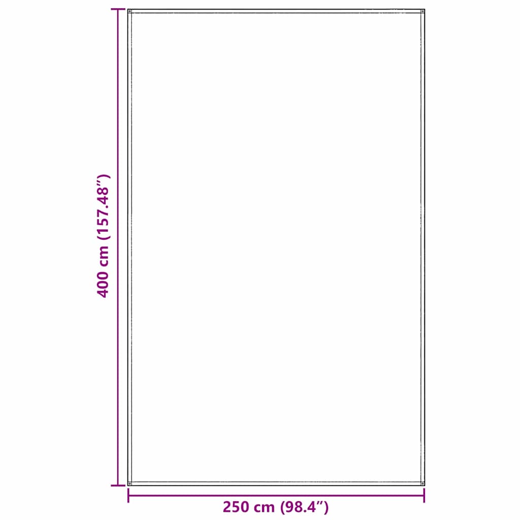 vidaXL Χαλκάκι Σκηνής Μπλε και Γκρι 400 x 250 cm Πολυαιθυλένιο