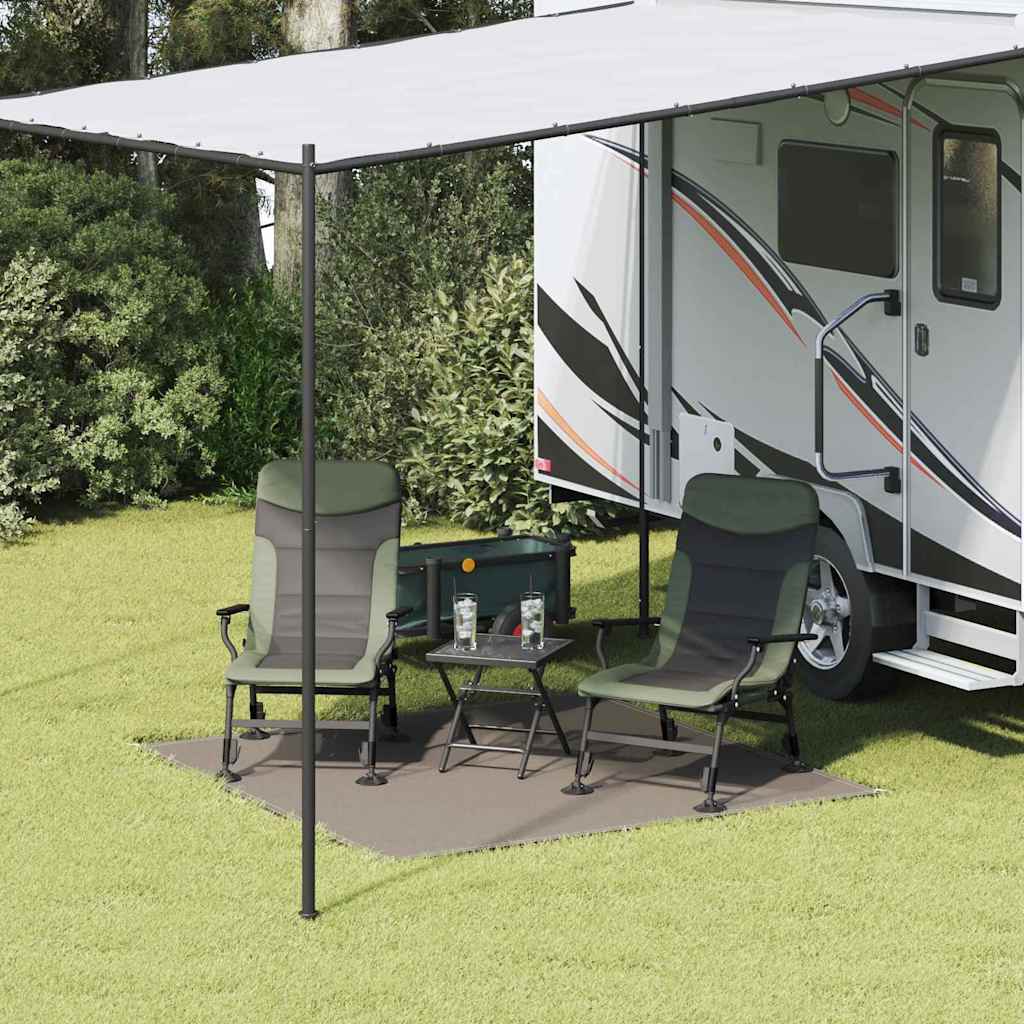 vidaXL Χαλκάκι Σκηνής Ανοιχτό γκρι 200 x 200 cm Πολυαιθυλένιο