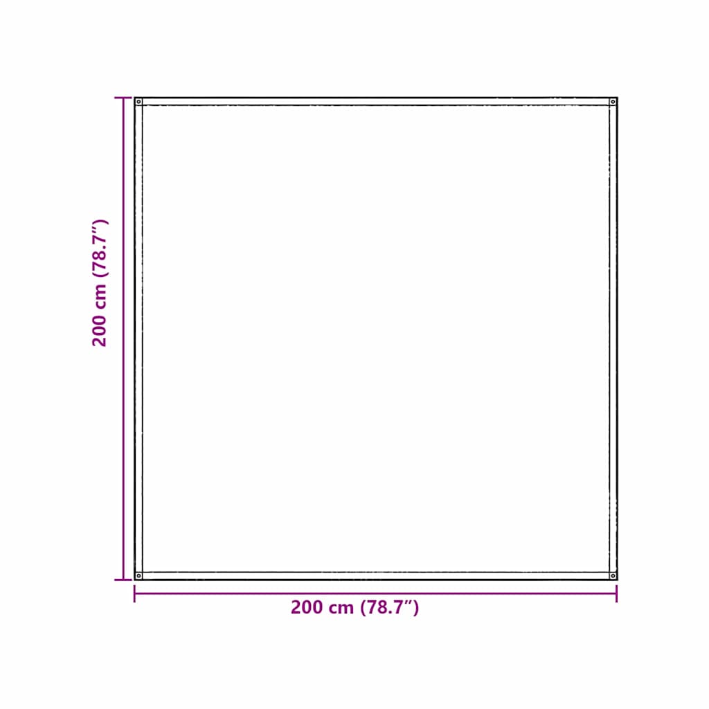 vidaXL Χαλκάκι Σκηνής Ανοιχτό γκρι 200 x 200 cm Πολυαιθυλένιο
