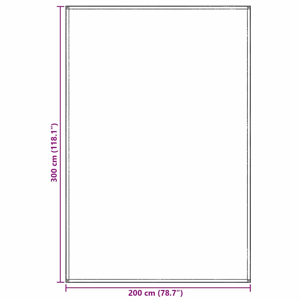 vidaXL Χαλκάκι Σκηνής Ανοιχτό γκρι 200 x 300 cm Πολυαιθυλένιο
