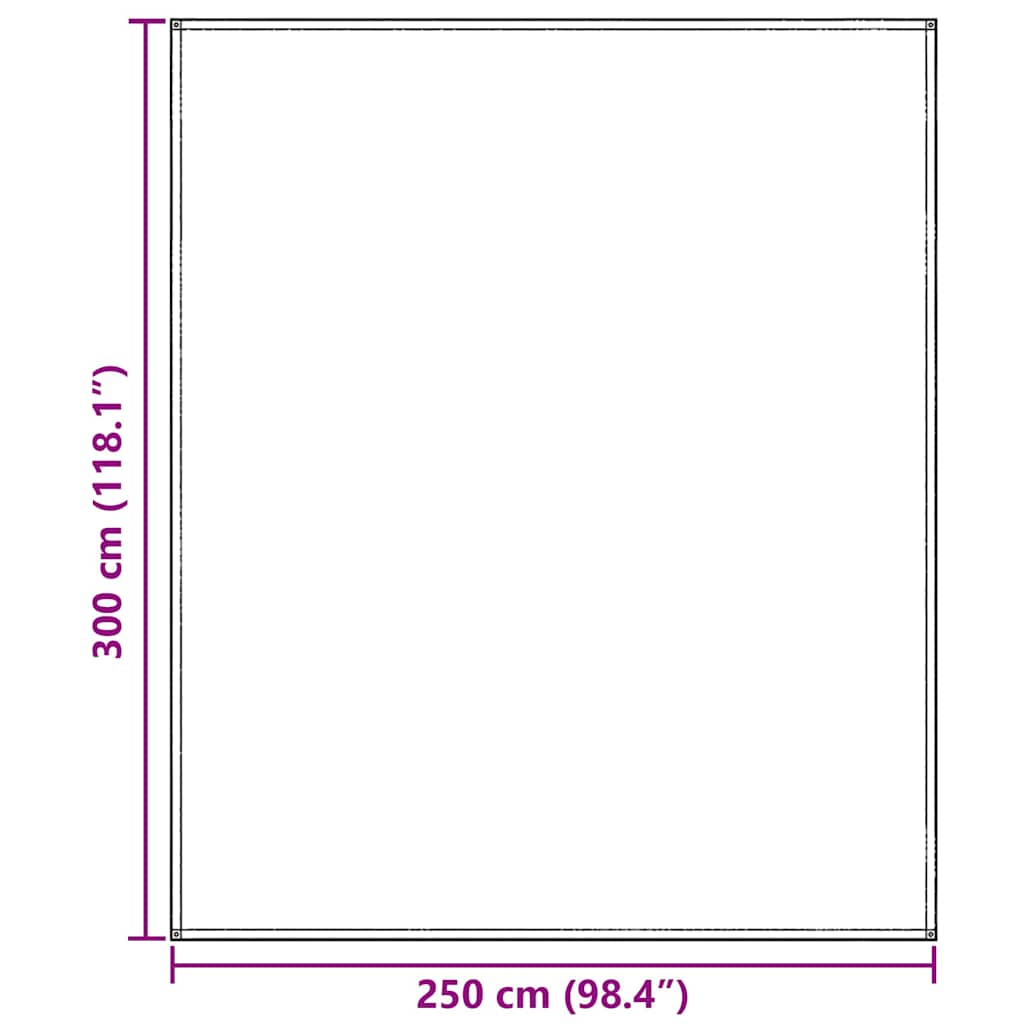 vidaXL Χαλκάκι Σκηνής Ανοιχτό γκρι 250 x 300 cm Πολυαιθυλένιο
