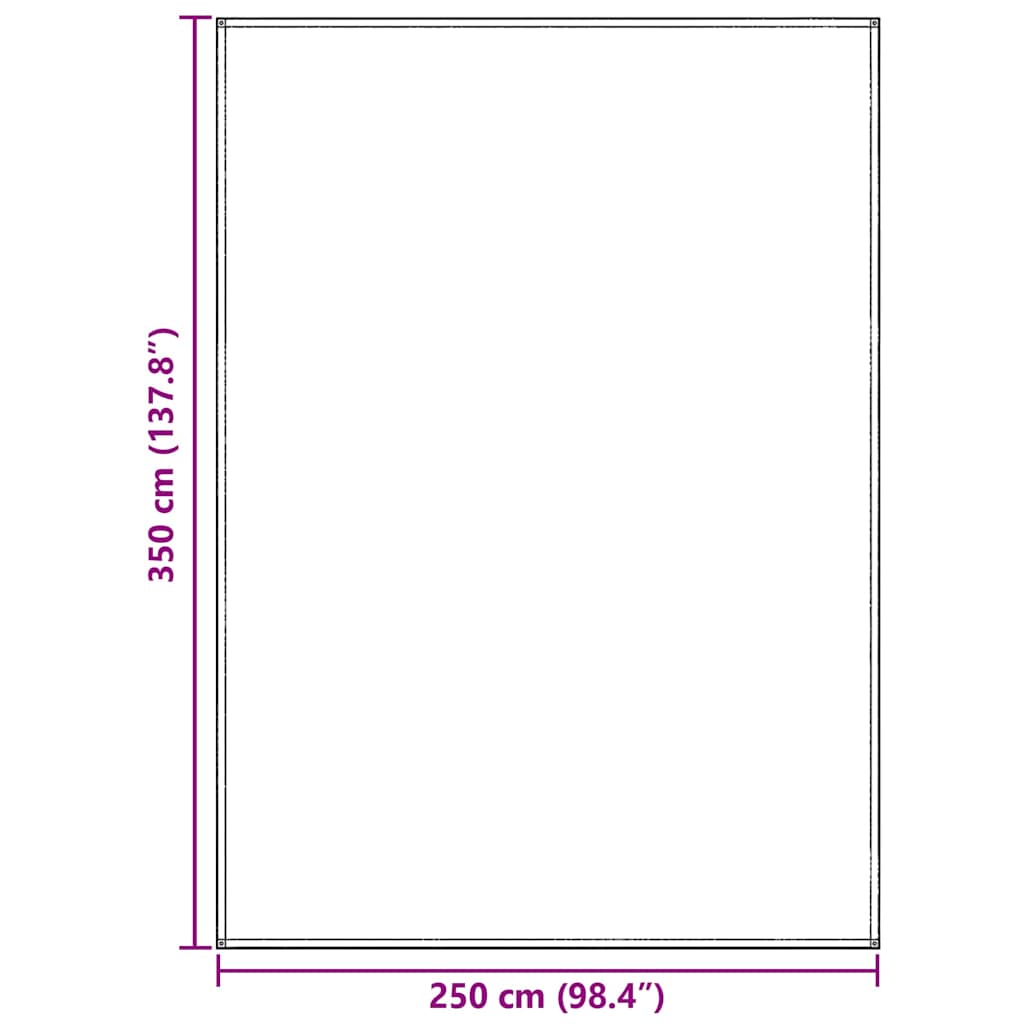 vidaXL Χαλκάκι Σκηνής Ανοιχτό γκρι 350 x 250 εκ Πολυαιθυλένιο
