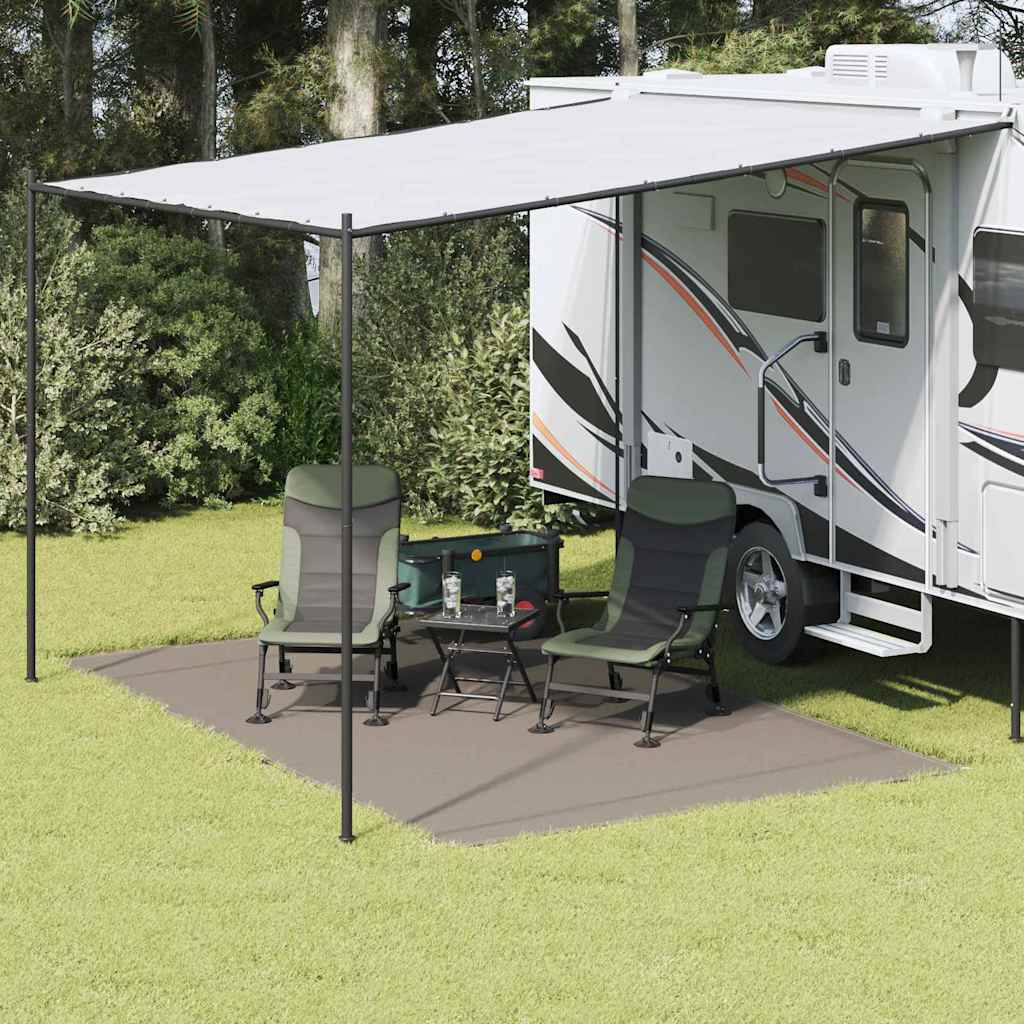 vidaXL Χαλκάκι Σκηνής Ανοιχτό γκρι 250 x 400 cm Πολυαιθυλένιο