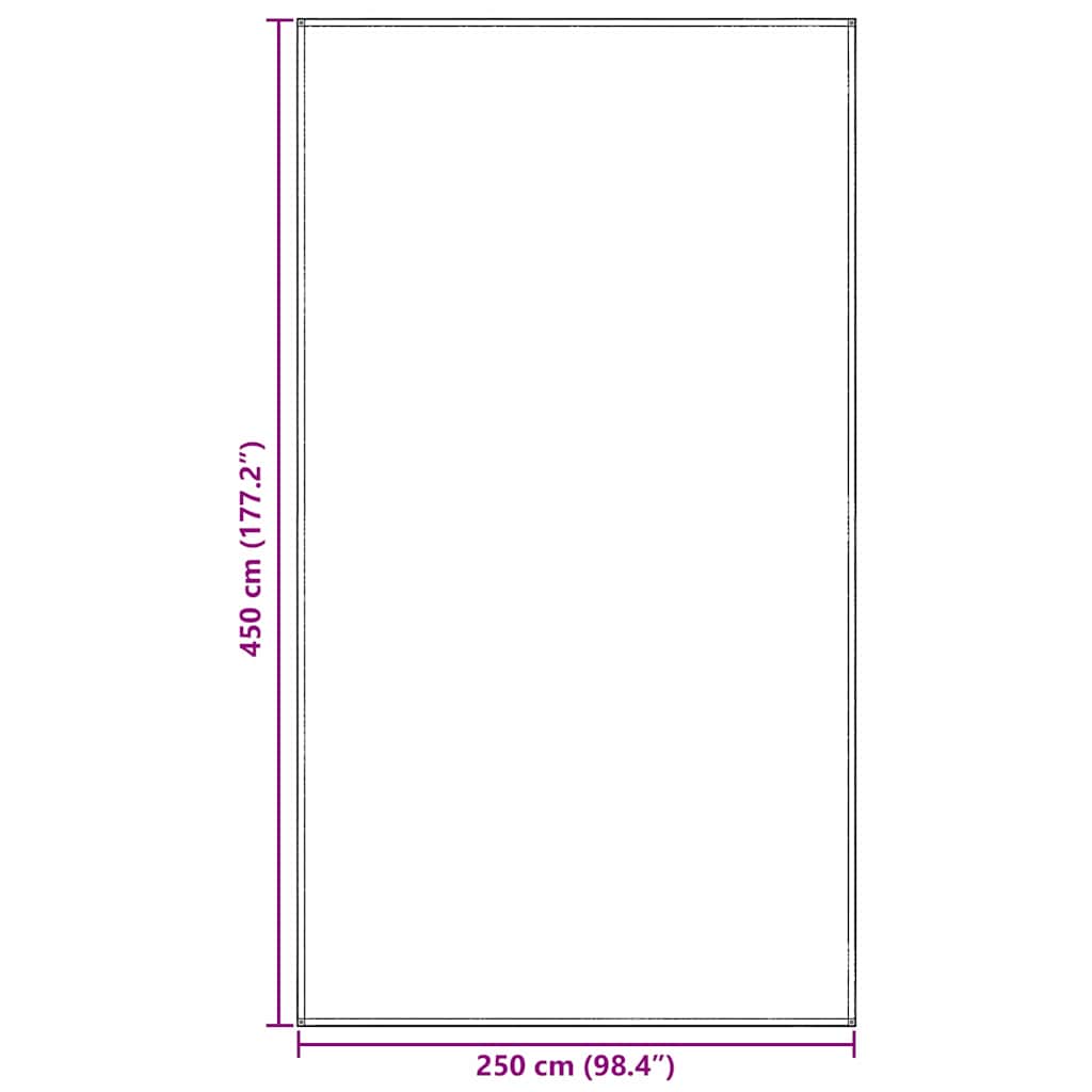vidaXL Χαλκάκι Σκηνής Ανοιχτό γκρι 250 x 450 cm Πολυαιθυλένιο
