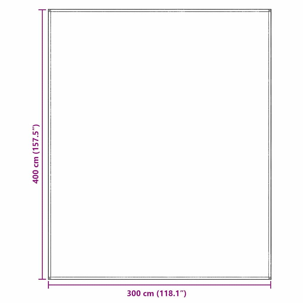vidaXL Χαλκάκι Σκηνής Ανοιχτό γκρι 400 x 300 εκ Πολυαιθυλένιο