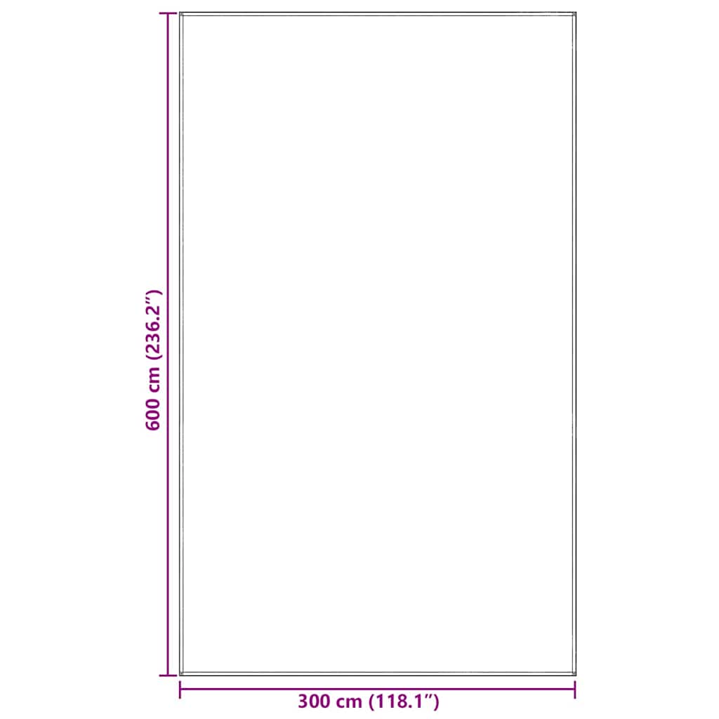 vidaXL Χαλκάκι Σκηνής Ανοιχτό γκρι 600 x 300 εκ Πολυαιθυλένιο