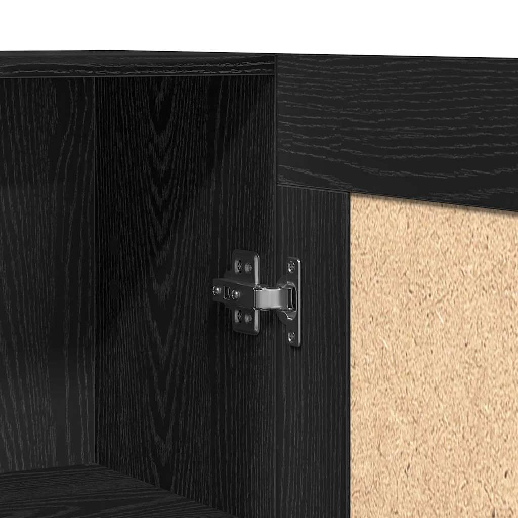vidaXL Βιβλιοθήκη Μαύρη δρυς 82.5 x 30.5 x 150 cm Επεξεργασμένο ξύλο