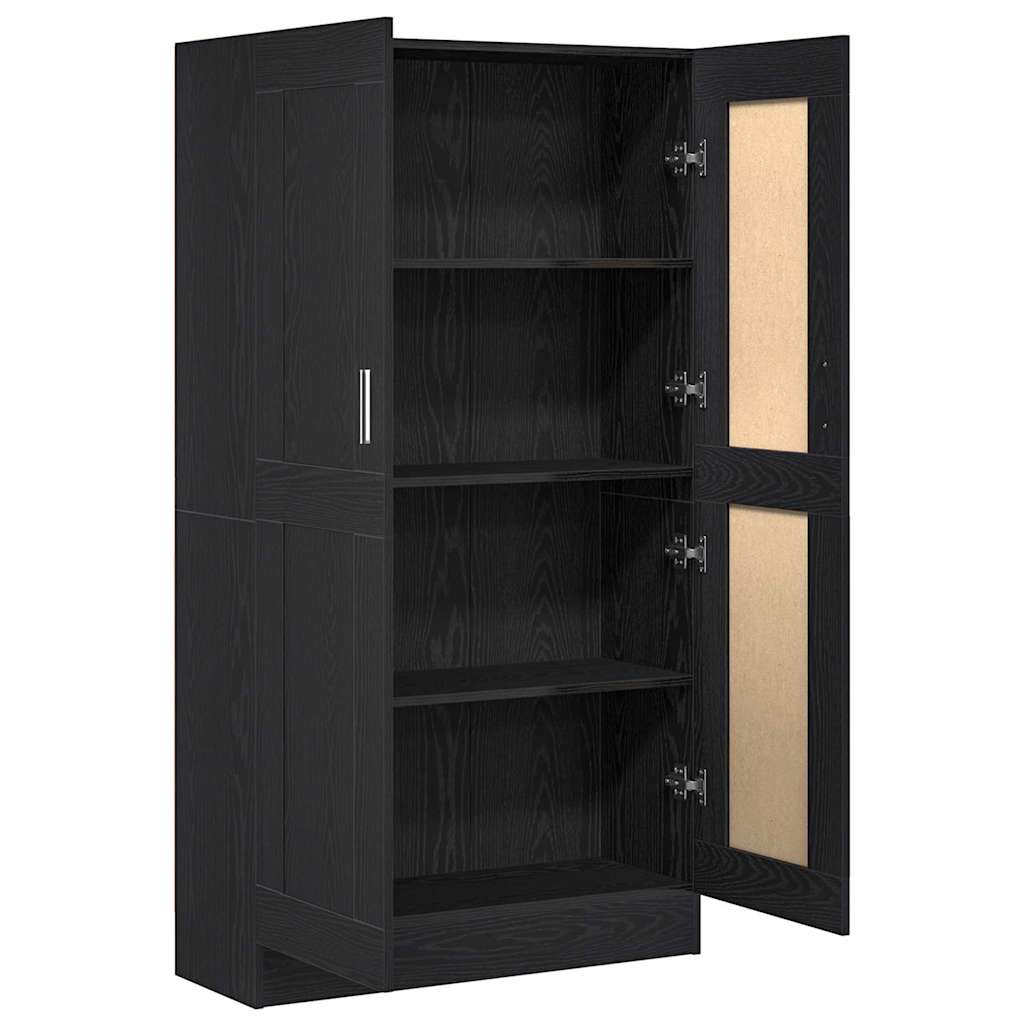 vidaXL Βιβλιοθήκη Μαύρη δρυς 82.5 x 30.5 x 150 cm Επεξεργασμένο ξύλο
