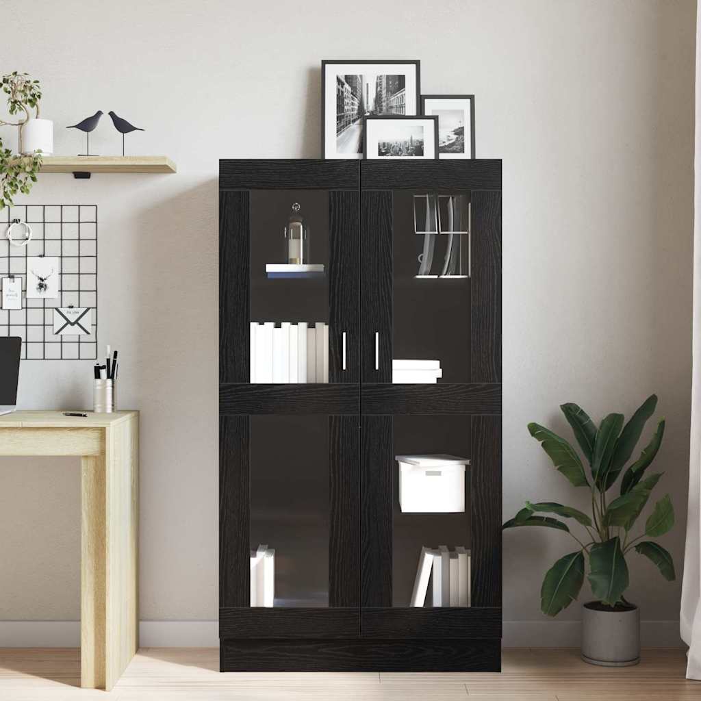vidaXL Βιβλιοθήκη Μαύρη δρυς 82.5 x 30.5 x 150 cm Επεξεργασμένο ξύλο