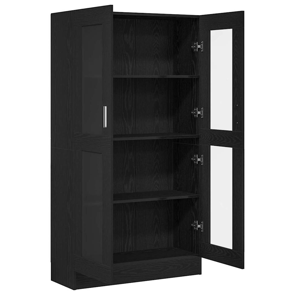 vidaXL Βιβλιοθήκη Μαύρη δρυς 82.5 x 30.5 x 150 cm Επεξεργασμένο ξύλο