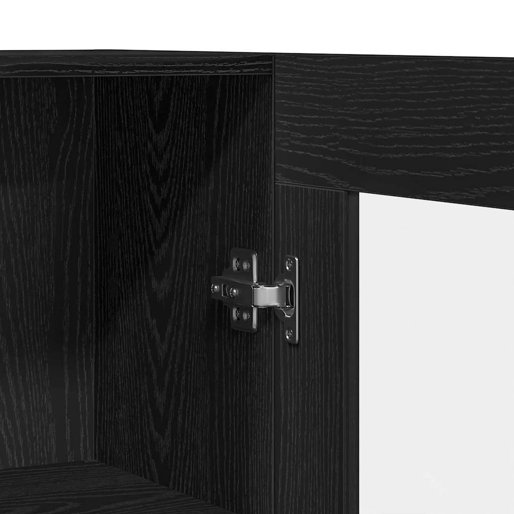 vidaXL Βιβλιοθήκη Μαύρη δρυς 82.5 x 30.5 x 185 cm Επεξεργασμένο ξύλο