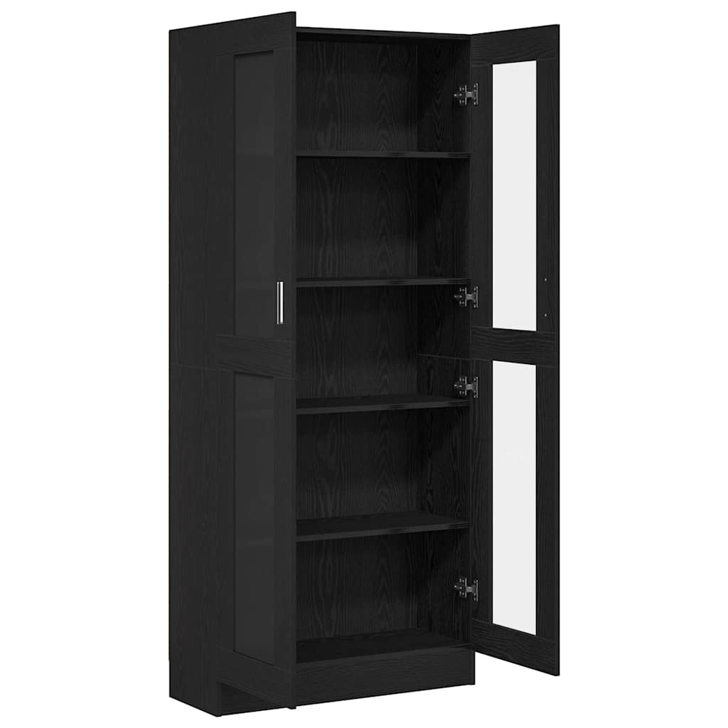 vidaXL Βιβλιοθήκη Μαύρη δρυς 82.5 x 30.5 x 185 cm Επεξεργασμένο ξύλο