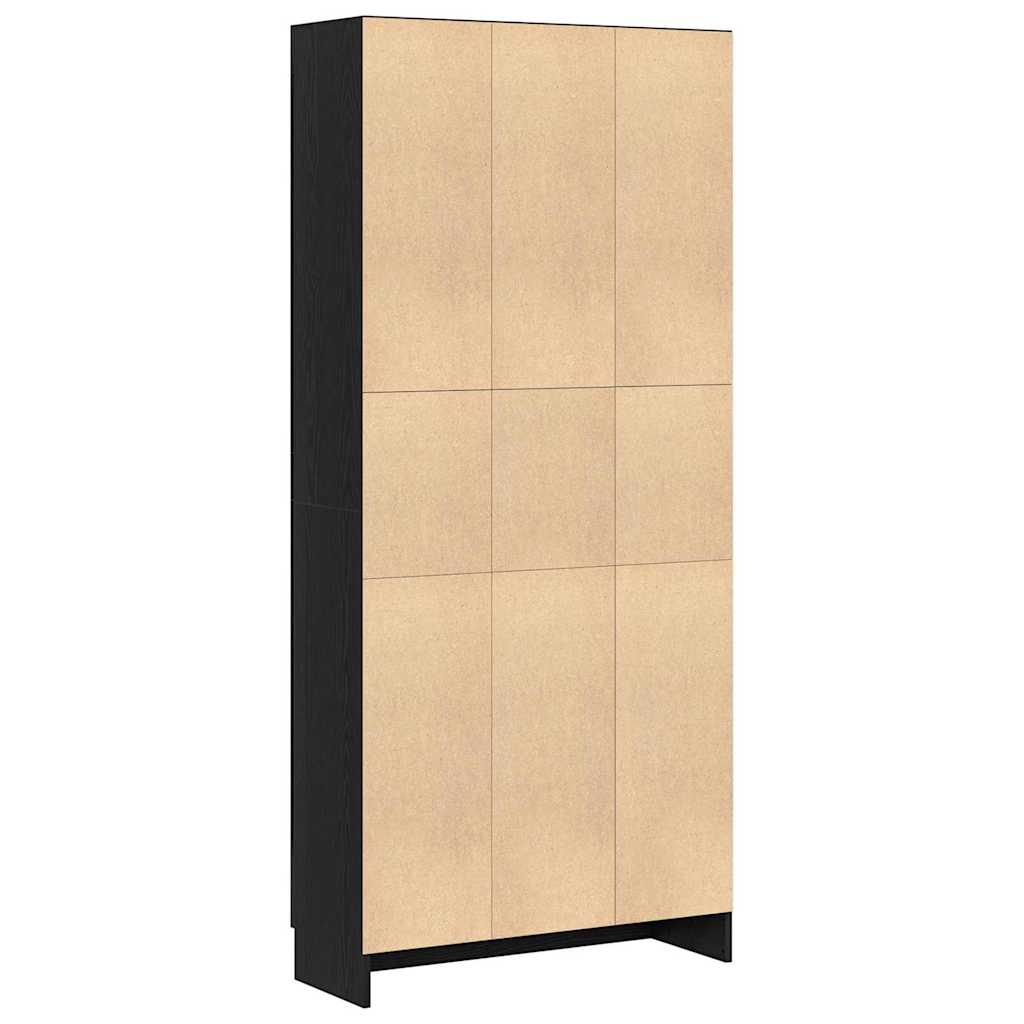 vidaXL Βιβλιοθήκη Μαύρη δρυς 82.5 x 30.5 x 185 cm Επεξεργασμένο ξύλο