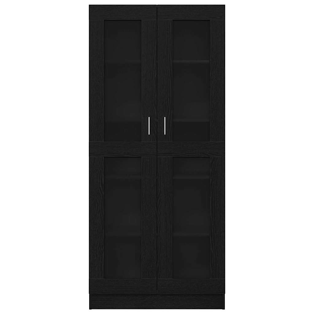 vidaXL Βιβλιοθήκη Μαύρη δρυς 82.5 x 30.5 x 185 cm Επεξεργασμένο ξύλο
