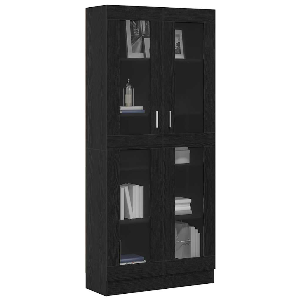 vidaXL Βιβλιοθήκη Μαύρη δρυς 82.5 x 30.5 x 185 cm Επεξεργασμένο ξύλο