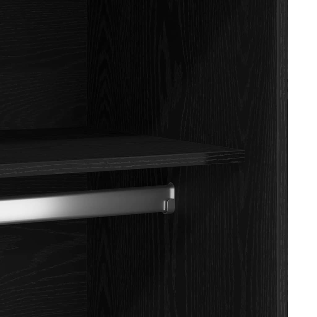 vidaXL Ντουλάπι Μαύρη δρυς 100 x 50 x 200 εκ. Επεξεργασμένο ξύλο