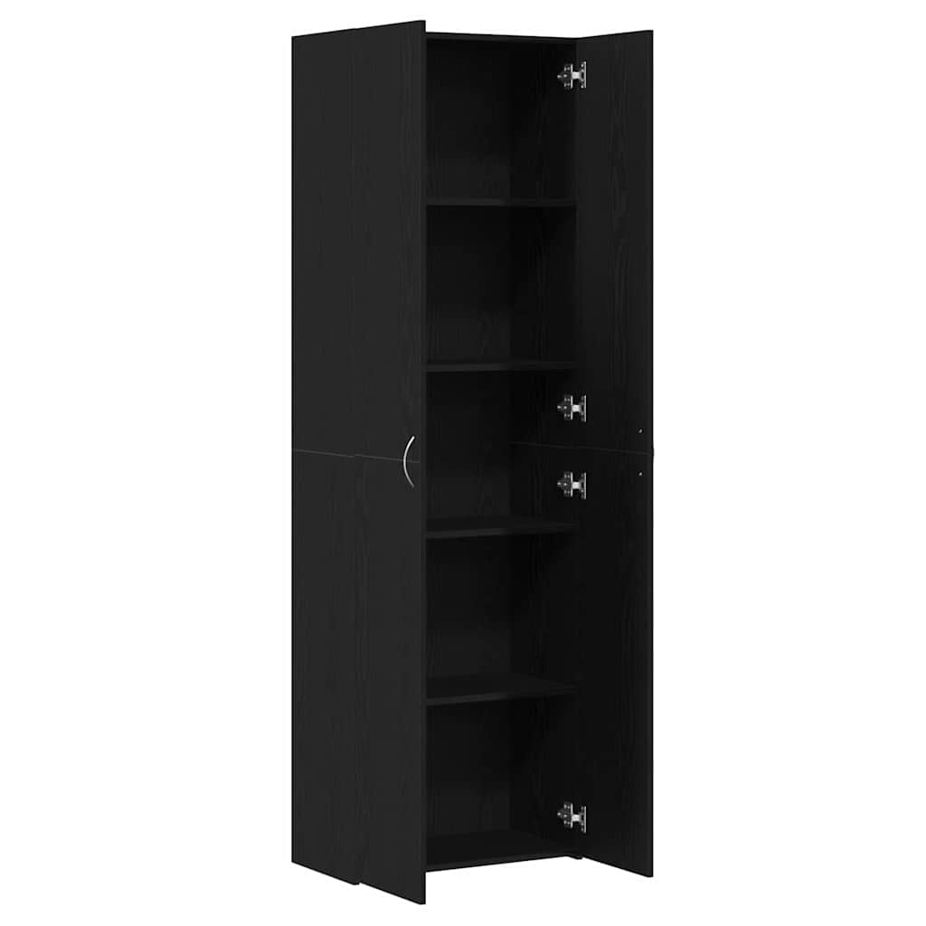 vidaXL Μαύρο Κάστρο Γραφείου 60 x 32 x 190 εκ. από μηχανικά ξύλα.