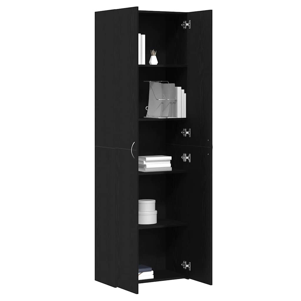 vidaXL Μαύρο Κάστρο Γραφείου 60 x 32 x 190 εκ. από μηχανικά ξύλα.