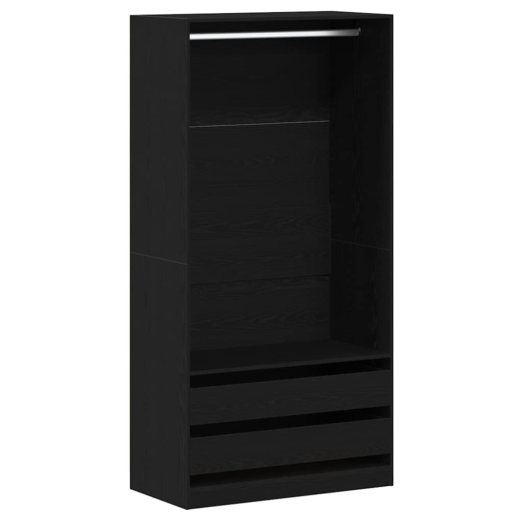 vidaXL Ντουλάπι Μαύρη δρυς 100 x 50 x 200 εκ. Επεξεργασμένο ξύλο