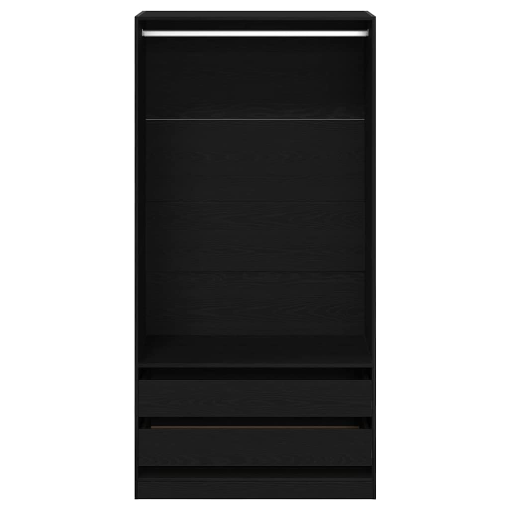 vidaXL Ντουλάπι Μαύρη δρυς 100 x 50 x 200 εκ. Επεξεργασμένο ξύλο