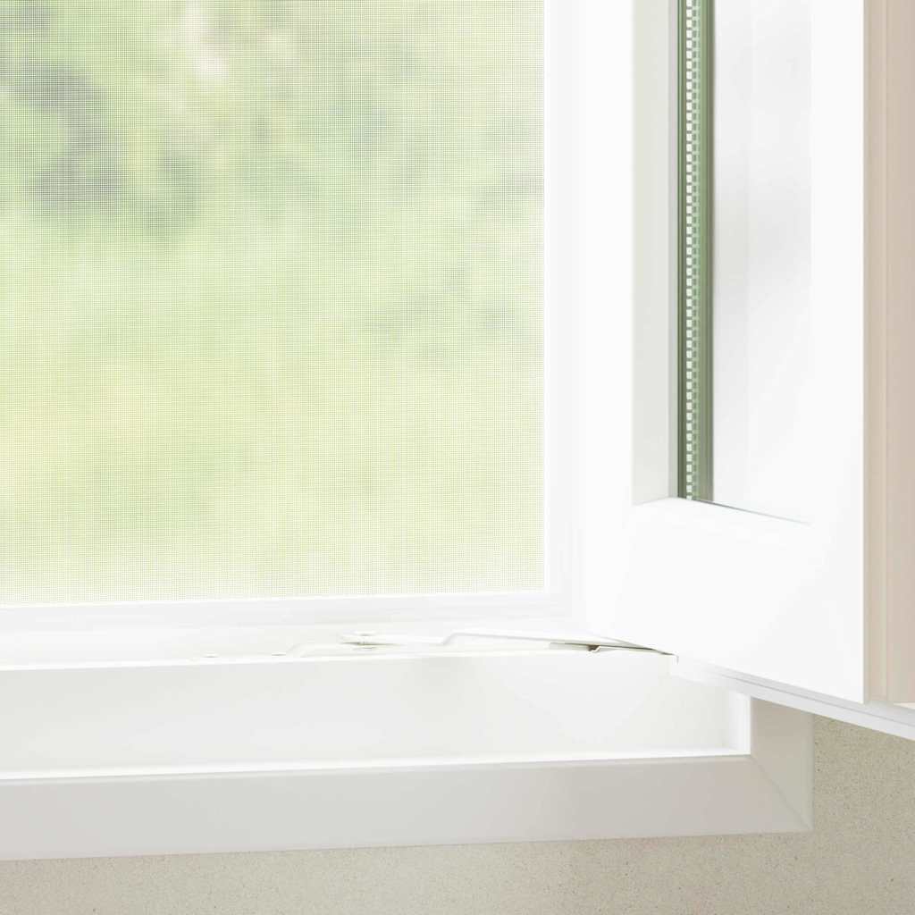 vidaXL Σίτα εντόμων Λευκό 112 x 500 cm Ατσάλι