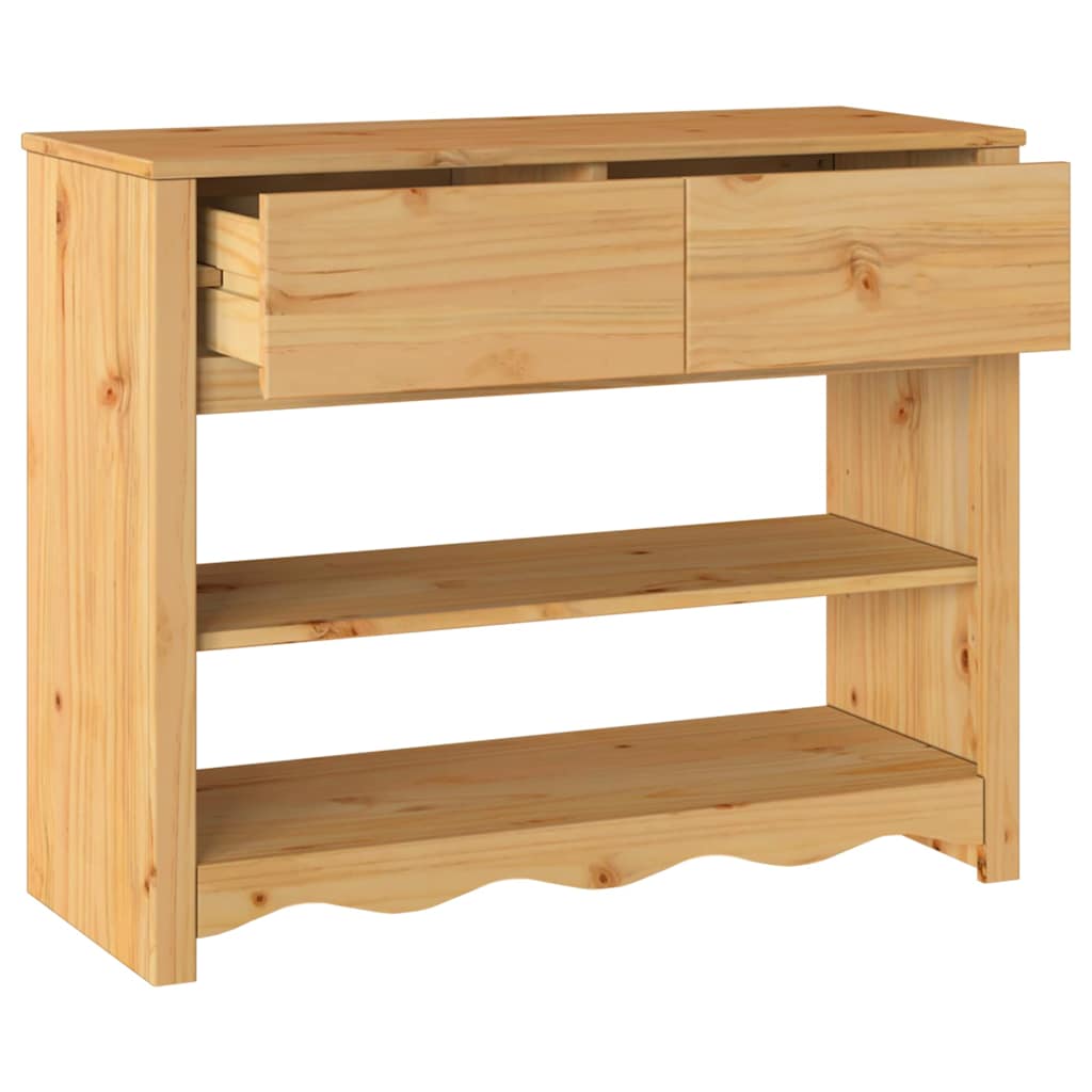 vidaXL Τραπέζι κονσόλας με συρτάρι Drammen Δρυς 89,5 x 37 x 73 εκ