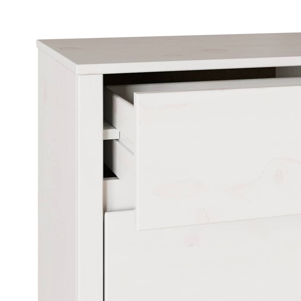 vidaXL Συρταριέρα "DRAMMEN" Λευκή 111x43x73,5 εκ Στερεό Ξύλο Πεύκου