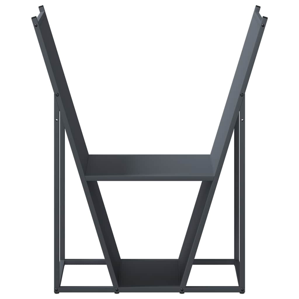 vidaXL Ράφι Καυσόξυλων Ανθρακί 69,5x35x81 εκ. Χάλυβας ψυχρής έλασης