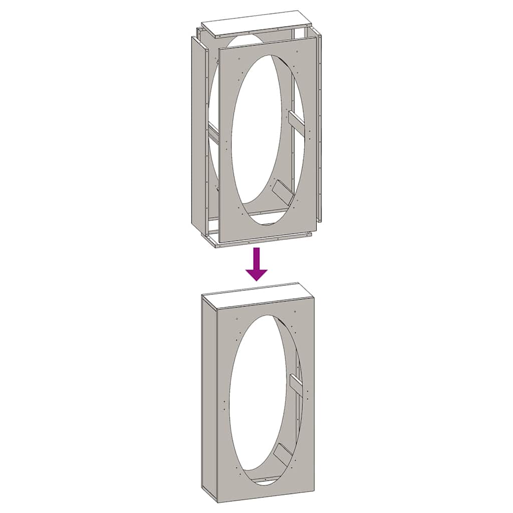 vidaXL Ράφι Καυσόξυλων Λευκό 50x23x100 εκ. Χάλυβας ψυχρής έλασης